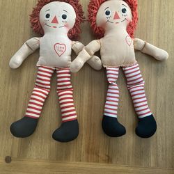 1970s Raggedy Ann and Andy dolls