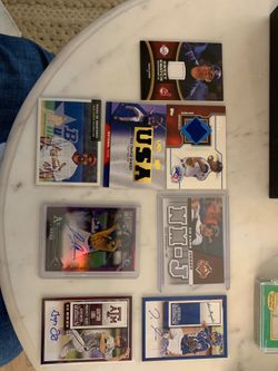 Autograph, jersey and baseball bat cards