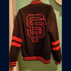 San Francisco GAINTS Baseball Logo Reversible Jacket..Size Large Womens Or Med Size Mens..like New!