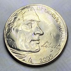 2005 P Buffalo Nickel Clased Die Mint Error