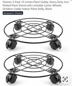 2pack 13” plant caddy, new