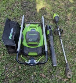 60v Greenwork Lawn Care Set