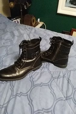 Size 12 Aston Gray Biker's boots