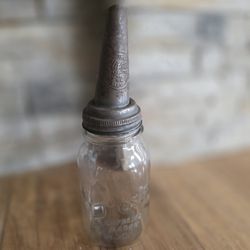 Glass Jar With Funnel 