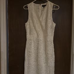 While lace dress medium