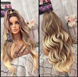 Human Hair Blended Lace front Wig