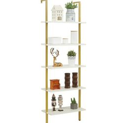  Ladder Shelf, 5-Tier Bookshelf.