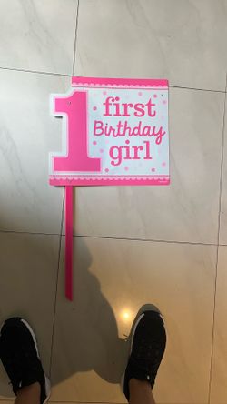 First Birthday Girl Sign