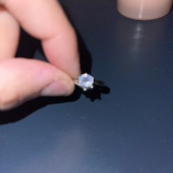 Sterling Silver Lab Grown Diamond Rings Sz 8 