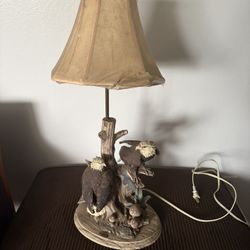 Eagle Lamp With Mushrooms