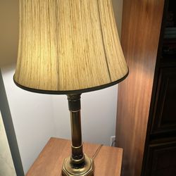 Lamps (2) Brass W/black Accents Like New