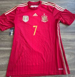 Adidas Spain España David Villa 13/15 Home Futbol Soccer Jersey Mens Size Medium