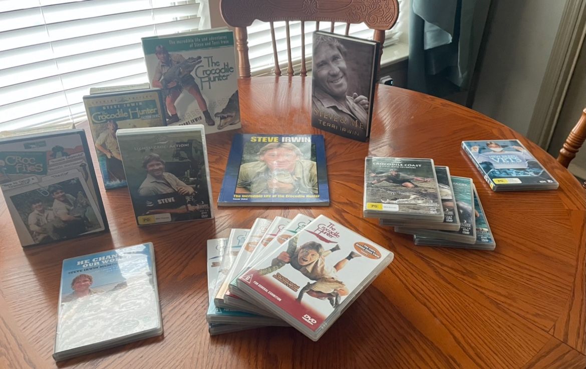 Crocodile Hunter DVD’s & Books $40
