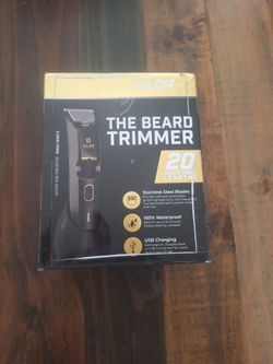 Men's Beard Trimmer - All-in-One Trimmer with Precision Dial - Premium Facial Hair Groomer - Adjustable 20 Length Setting, USB Recharge Dock, Cordless