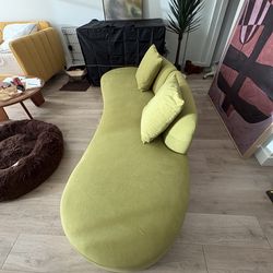 Brand new Olive Green Curved Couc h