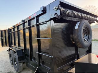 New 14ft Long HEAVY DUTY SCISSOR LIFT Hydraulic Dump Trailer Fully Loaded 💪🏻