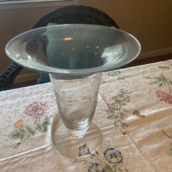 Princess House Etched Crystal Glass Vase