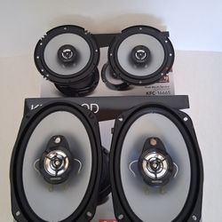 KENWOOD 1 PAIR 6.5 INCH 2 WAY 300 WATTS & 1 PAIR 6×9 3 WAY 400 WATTS CAR SPEAKER 
