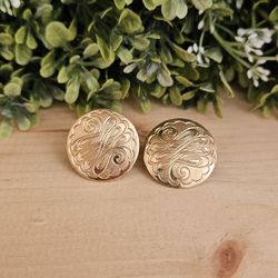 Vintage Golden Clip-On Earrings