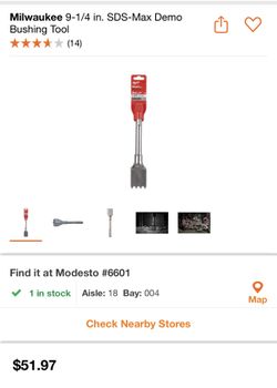 Milwaukee 9-1/4 in. SDS-Max Demo Bushing Tool