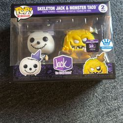 Funko Pop Jack In The Box Skeleton Jack And Monster Taco POP! 2-pack!