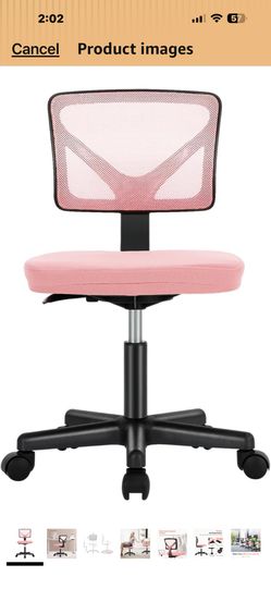 Small Desk Chair, Ergonomic Low-Back Mesh Rolling Work Swivel Chairs with Wheels, Armless Comfortable Seat Lumbar Support for Home, Bedroom, Study, St