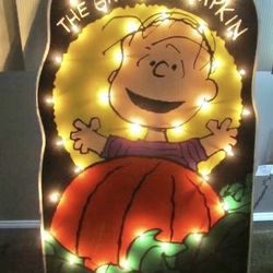 32” Lighted Light Up Peanuts Great Pumpkin HALLOWEEN Yard Decoration