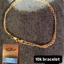 Gold 10k wheat bracelet o