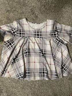 Shein 2x Plaid Top