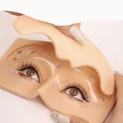 2024 Newest Makeup Practice Face Board 3D Realistic Pmu Practice Skin Pad for Pu Training Cosmetic Makeup Practice Face Board