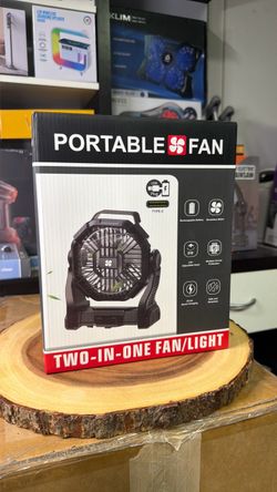 Portable Two-in-One Fan and Light