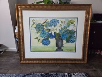 Vintage Framed Floral Artwork