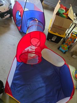 Play Tent for Toddler with Baby Ball Pit and Play Tunnel, Children Indoor Outdoor Playhouse with Climbing Tunnel Toy