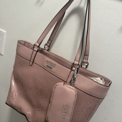 Dark Mauve Guess Tote Purse, New