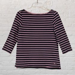 'Jack Wills University Outfitters' pink & navy striped shirt, Sz. 6 (small)