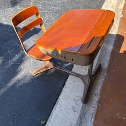 American Vintage School Desk Antique