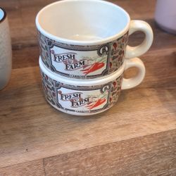 2 Soup Mugs 