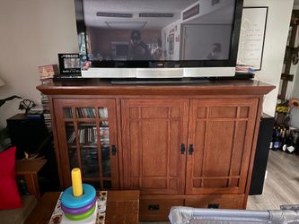 Wooden entertainment center
