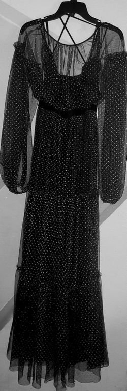 Bcbg flocked dot mesh dress 2025