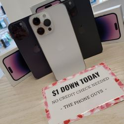 Apple IPhone 14 Pro 5G Unlocked For All Carriers - $1 Down Today - NO CREDIT Needed