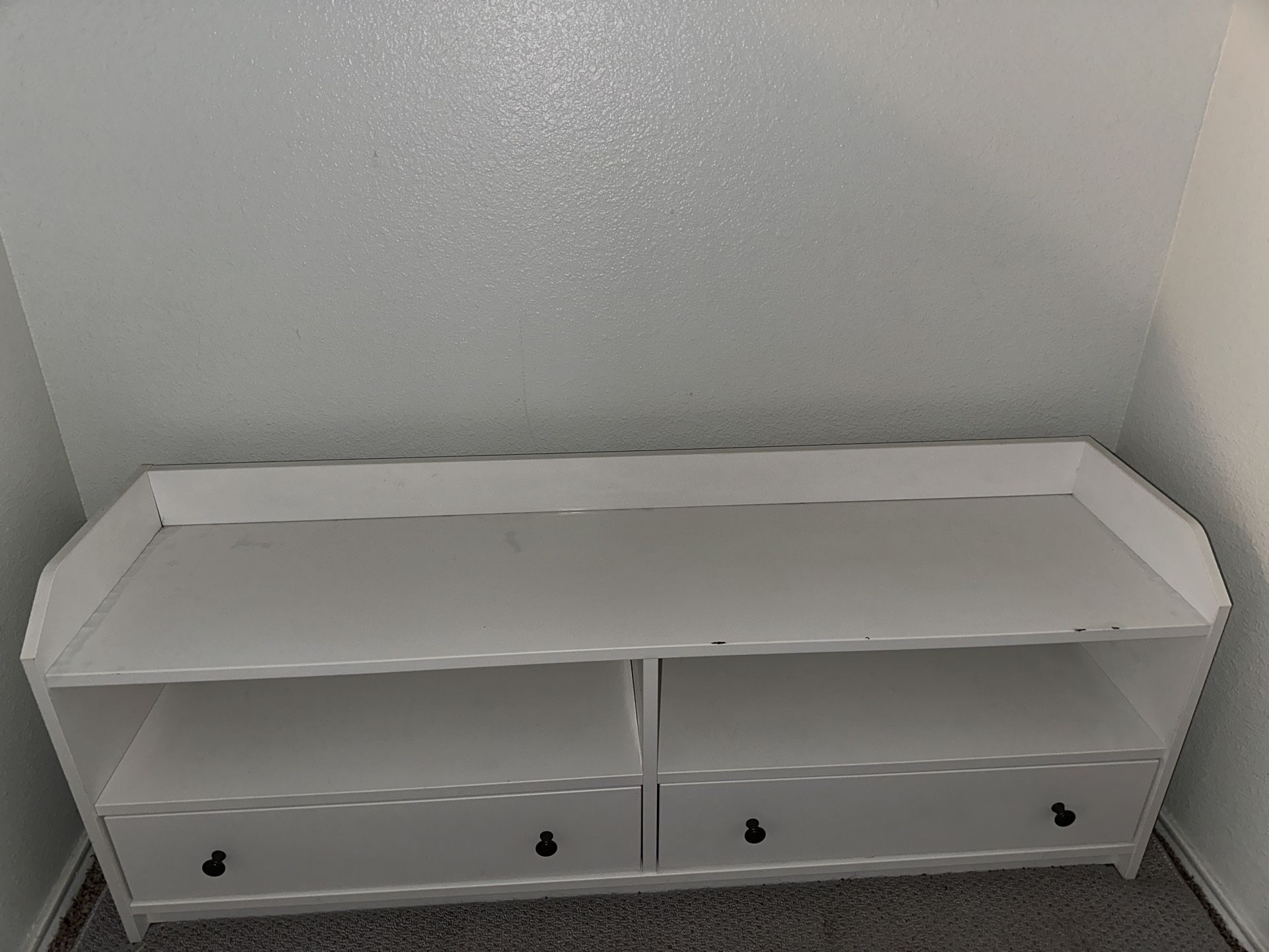 White ikea bench 