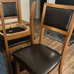 3 Used dining Chairs With Bench 