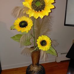 Jarrón Con Girasoles 