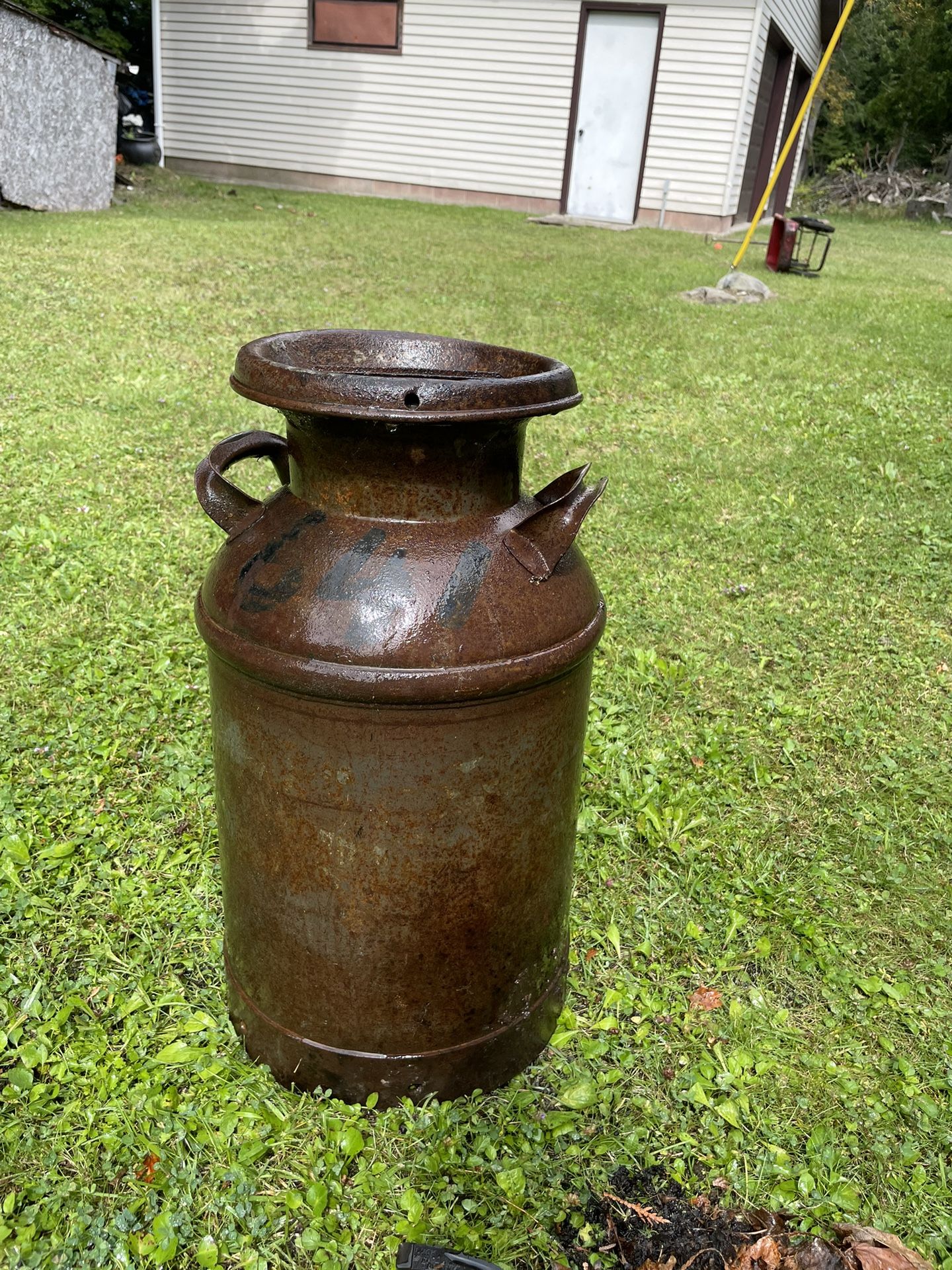 Vintage Metal Milk Can 10 gallon 24" Tall Rare Antique
