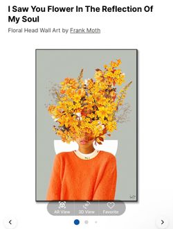 Flower Head Wall Art - 40” x 60”