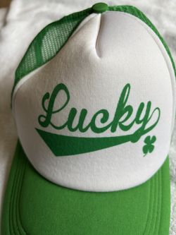 St Patrick Lucky Hat Green N White NEW