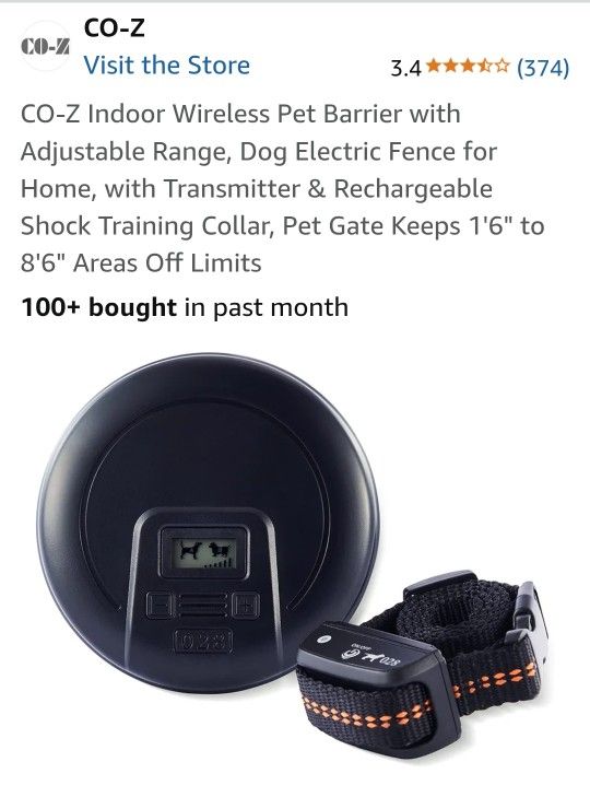 Indoor Wireless Pet Barrier with Adjustable Range