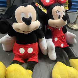 Giant Stuffed Mickey And Minnie Mouse