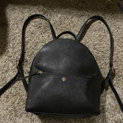 Black And Gold, Tory Burch Back Pack. 