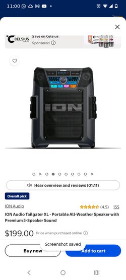 ION Audio Tailgater XL - Portable All-Weather Speaker with Premium 5-Speaker Sound